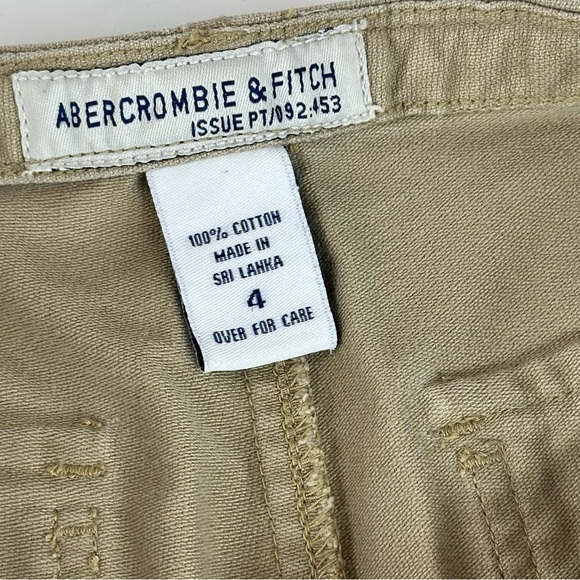 Abercrombie & Fitch SHORTS 100% cotton dark khaki SIZE 4 excellent shorts - Picture 6 of 10